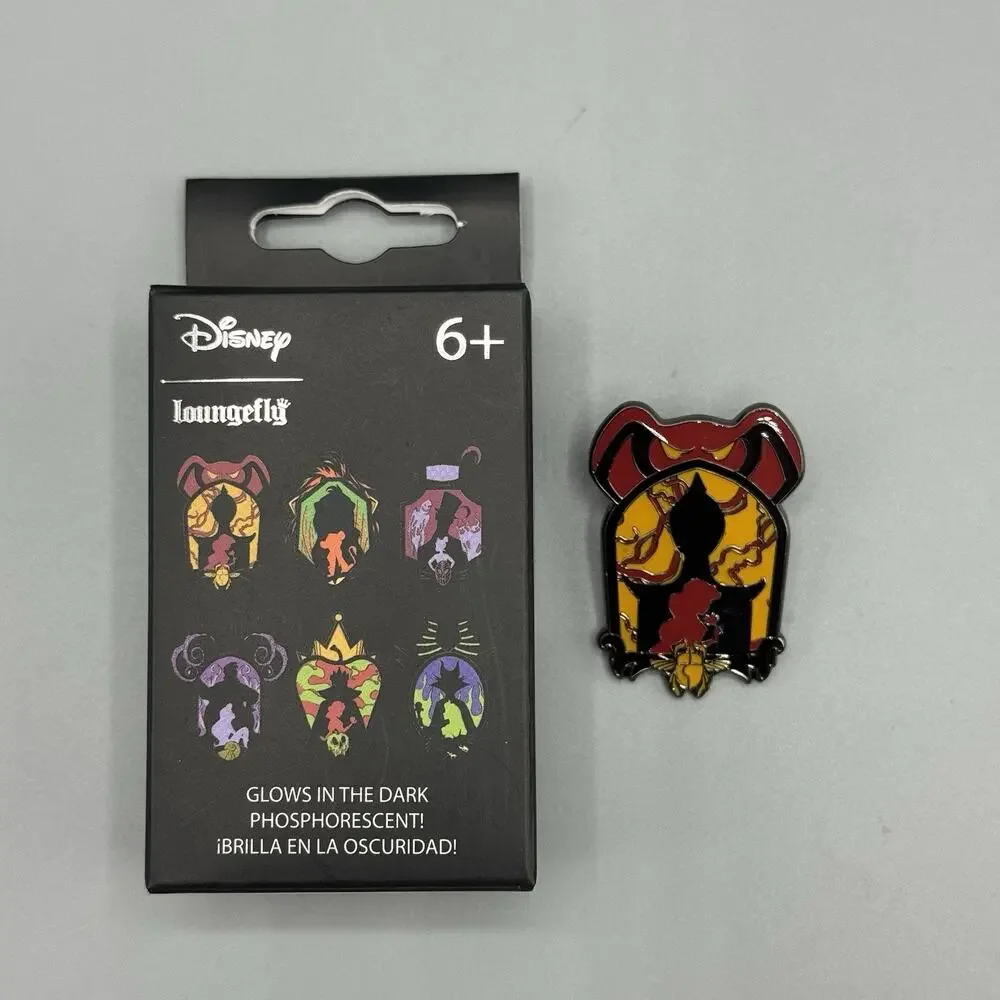 Loungefly Disney Villain Silhouette GITD Blind Pin- JASMINE & JAFAR Aladdin New